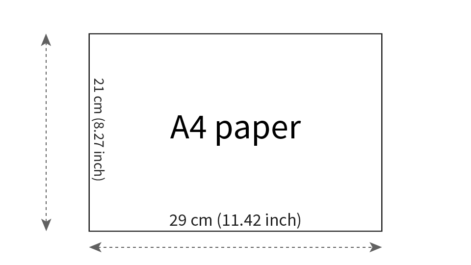 A4 paper | 29 cm X 21 cm