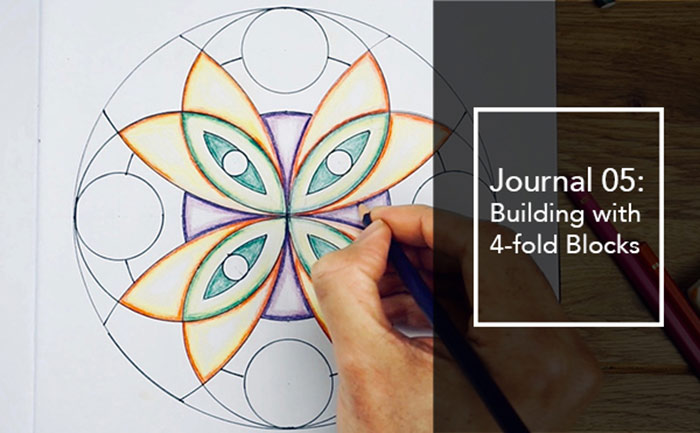 Geometric Art Design in Journal Series Sketchbook on page 5