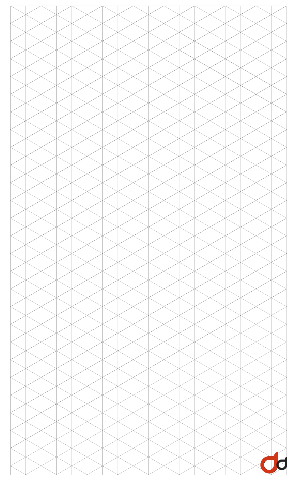 Triangular grid pattern