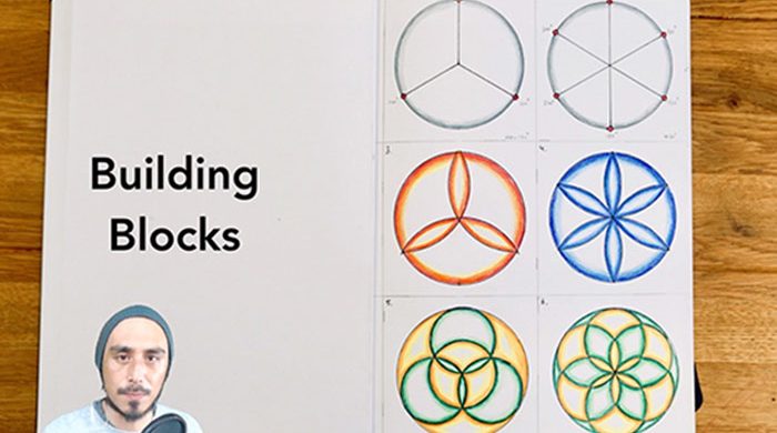 Six Geometric Art Designs in Journal Series Sketchbook on page 1